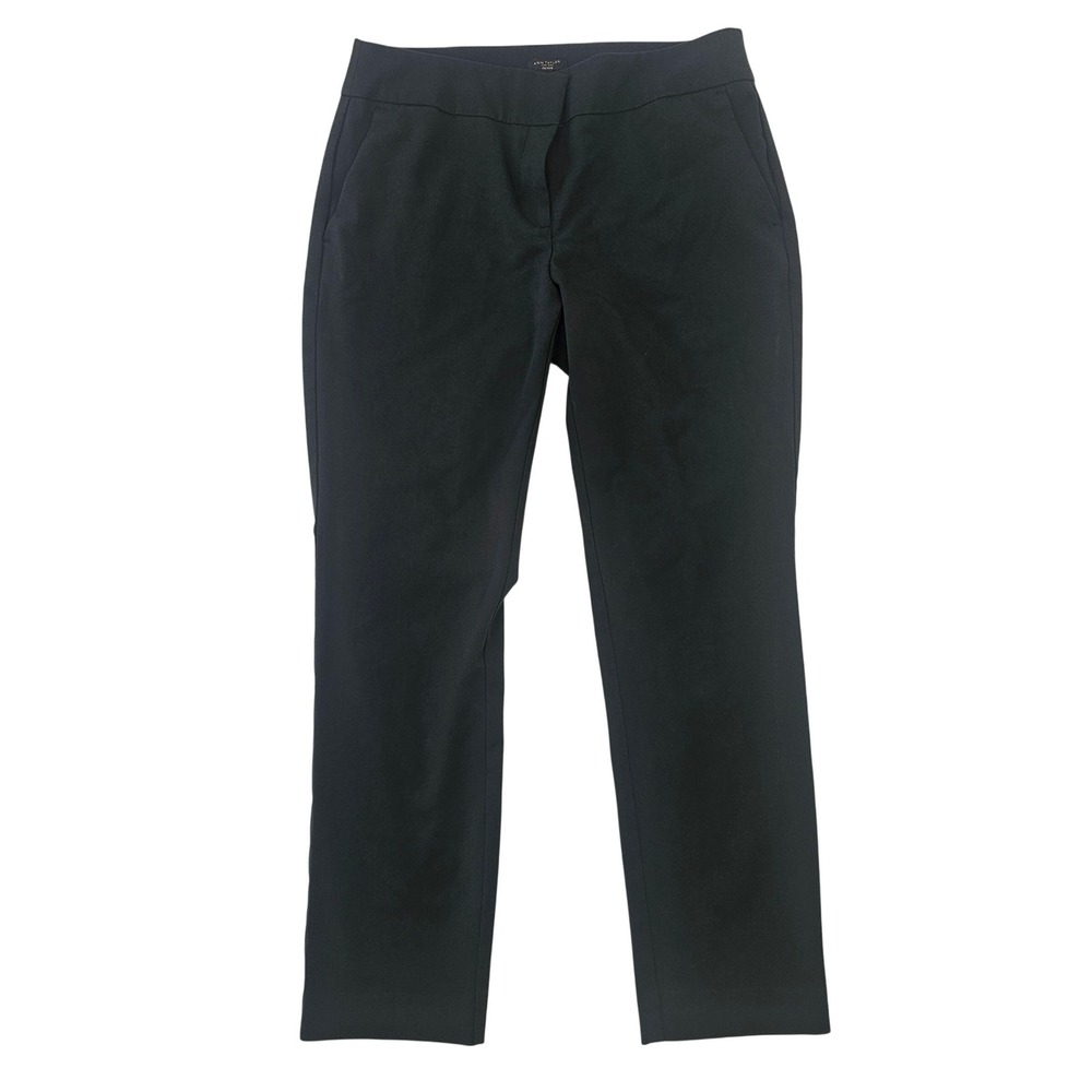 Ann Taylor Factory Petite Black Dress Pants Straight Leg‎ Trousers Size 4P